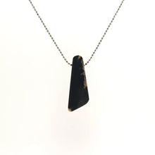 Necklace with a Drusy Amethyst pendant , on a white background (back view)